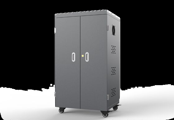 รถเข็นชาร์จแท็บเล็ต 64 ช่อง พร้อมระบบป้องกันความปลอดภัย 8S และพัดลมระบายความร้อน