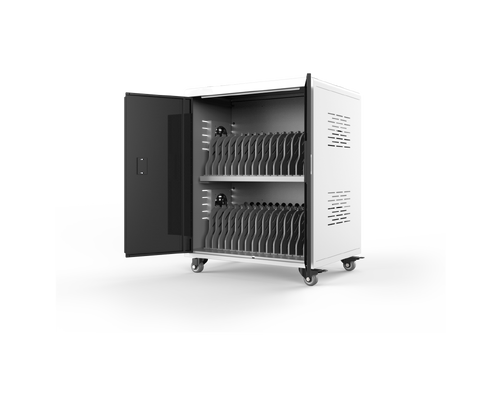 30 Charging Ports Laptop Charging Cabinet with Galvanized Sheet Construction and Cooling Fans for Chromebooks