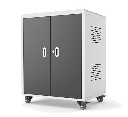 รถเข็นชาร์จแล็ปท็อป Ipad ขนาด 930 มม. สำหรับโรงเรียน 100v ถึง 250v