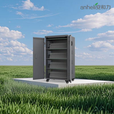 กระเบื้องชาร์จแท็บเล็ตกระเบื้องเหล็ก 64 USB Port พร้อมระบบความปลอดภัย 8S