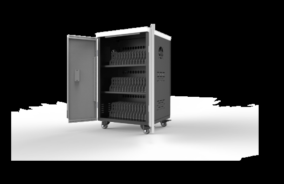 ตู้ชาร์จ iPad แบบเคลื่อนย้ายได้, ประเภท AC, พร้อมเต้ารับไฟฟ้า AC, รถเข็นชาร์จ