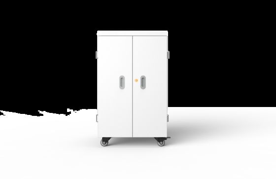 ตู้ชาร์จแท็บเล็ต AC Power 42 ช่อง พร้อมรูระบายอากาศและล้อ 2 ล้อพร้อมเบรก