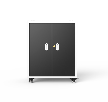 30 Charging Ports Laptop Charging Cabinet with Galvanized Sheet Construction and Cooling Fans for Chromebooks