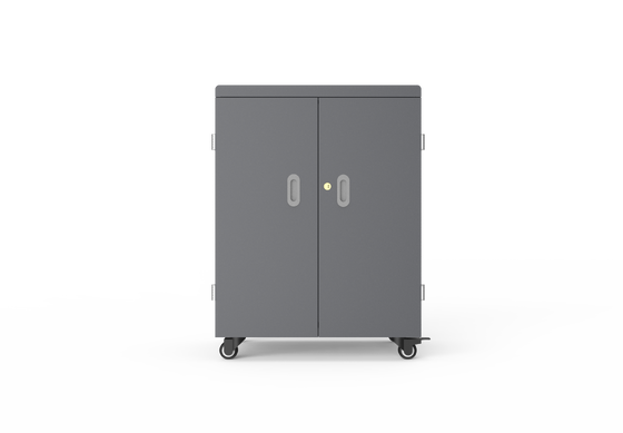 54 USB Ports iPad Charging Trolley with 8S Security Protection and Galvanized Sheet Construction