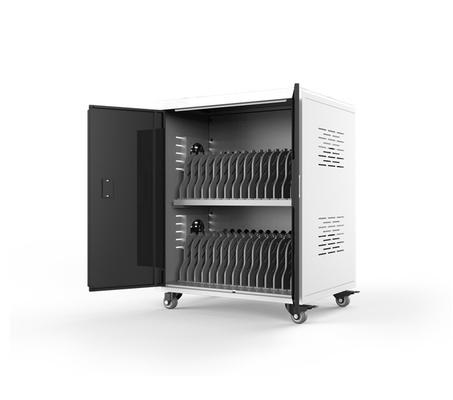 ABS Engineering Plastic AC 100V รถเข็นสำหรับชาร์จแล็ปท็อปสำหรับโรงเรียน