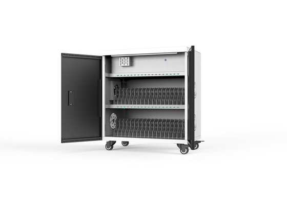 36 ช่องแท็บเล็ตชาร์จรถเข็น 4 ล้อตู้ชาร์จ USB 230V