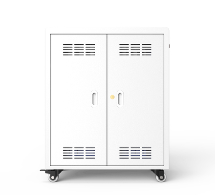 รถเข็นชาร์จแล็ปท็อป Ipad ขนาด 930 มม. สำหรับโรงเรียน 100v ถึง 250v