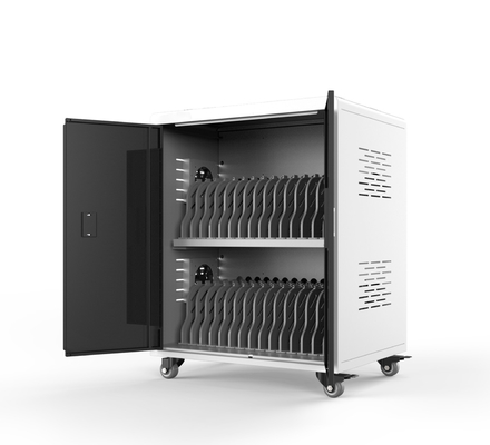 รถเข็นชาร์จแล็ปท็อป Ipad ขนาด 930 มม. สำหรับโรงเรียน 100v ถึง 250v